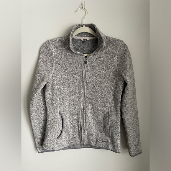 Eddie Bauer Women’s Grey Full Zip Up Jacket Size Medium - Picture 1 of 5